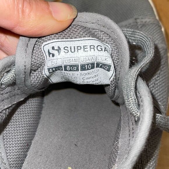 Superga Cotu Classic Platform Sneaker Grey‎ Sage Size 8.5 - Picture 6 of 7